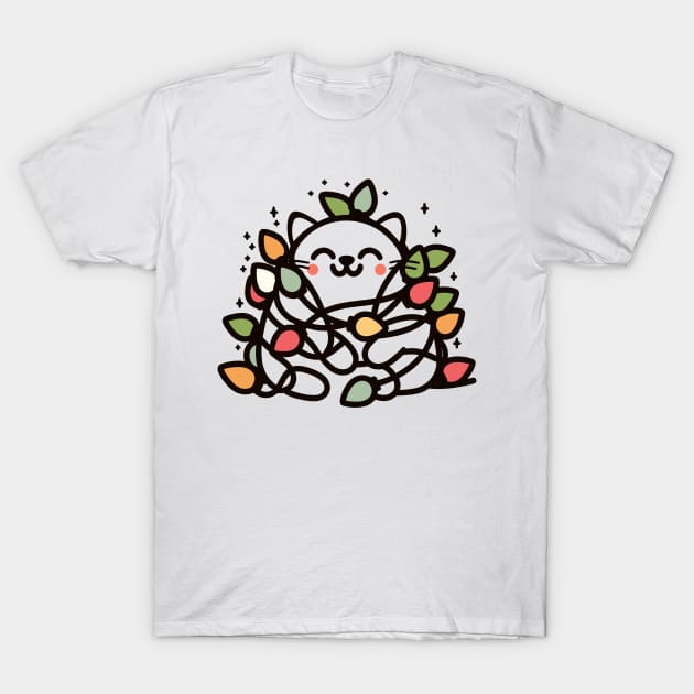 Cute Ugly Christmas Cat Women Men Kids Funny Cat Christmas T-Shirt by KsuAnn